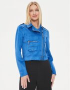 Morgan Geacă din imitație de piele 241-GOUSMI Albastru Straight Fit