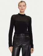 Morgan Pulover 252-MSNOWI Negru Slim Fit