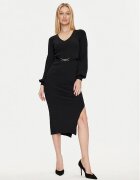 Morgan Rochie tricotată 232-RMROSA Negru Slim Fit
