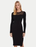 Morgan Rochie tricotată 252-RMAN Negru Slim Fit