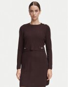 Morgan Rochie tricotată 252-RMILOW Maro închis Slim Fit