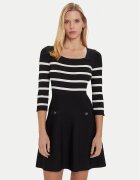 Morgan Rochie tricotată 252-RMPIA Negru Regular Fit