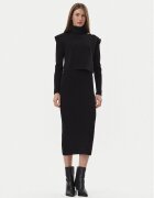 Morgan Rochie tricotată 262-RMILOR Negru Slim Fit