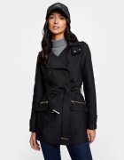 Morgan Trench 241-GLADIA Negru Regular Fit