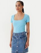Morgan Tricou 232-DLUBI Turcoaz Slim Fit