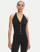 Morgan Vestă elegantă 251-CTEO.F Negru Slim Fit