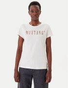 Mustang Tricou Loa 1016146 Écru Slim Fit