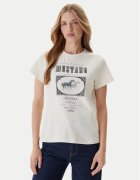 Mustang Tricou Rosewood 1016758 Écru Regular Fit