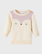 NAME IT Pulover 13207072 Écru Regular Fit