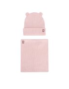 Nelli Blu Set căciulă și fular tip guler 7KF-001-AW24 Roz