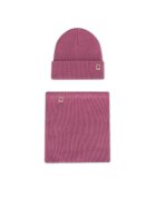 Nelli Blu Set căciulă și fular tip guler 7KF-002-AW24 Roz