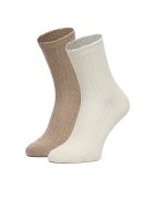NINE WEST Șosete lungi CEO_AS_NW_08_W_AW25 (2 PACK) Écru