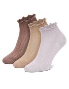 NINE WEST Șosete lungi KR_NW_LETIZIA_Z_SS25 (3 PACK) Colorat