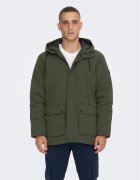 Only & sons Geacă de iarnă 22022654 Gri Regular Fit