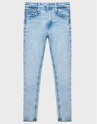 Pepe Jeans Blugi Pixlette High PG201542PE2 Albastru celest Skinny Fit