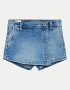Pepe Jeans Pantaloni scurți de blugi A-Line Skort Hw Jr PG800862 Regular Fit