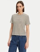 Pieces Tricou Manilla 17155073 Écru Loose Fit