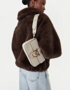 Pinko Geantă Love One Mini Slouchy Fl Al 25-26 104340 A2OX Écru