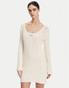 Pinko Rochie tricotată 105301 A2N7 Écru Regular Fit