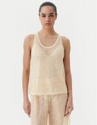 Pinko Top Waiting canottiera rete Bej Slim Fit