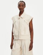 Pinko Vestă elegantă Gerard Gilet 105237 A2M8 Écru Regular Fit