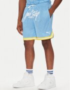 Puma Pantaloni scurți sport Hoops Manchester City 631694 Albastru celest Regular Fit