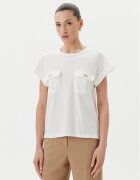 Rinascimento Bluză CFC0122690003 Écru Regular Fit