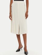 Rinascimento Fustă midi CFC0122491003 Écru Regular Fit