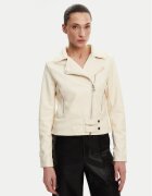 Rinascimento Geacă din imitație de piele CFC0119619003 Écru Regular Fit