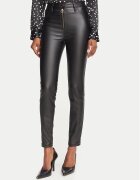 Rinascimento Pantaloni din imitație de piele CFC0130092003 Negru Slim Fit