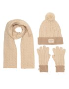 Roxy Set căciulă fular și mănuși RX-KF-001-AW24 Bej