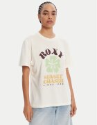 Roxy Tricou Hangloose Poster ERJZT06018 Écru Regular Fit