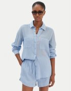 Seafolly Cămașă Breeze 55428-TO Albastru celest Regular Fit