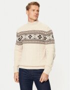 Selected Homme Bluză cu gât 16081554 Écru Regular Fit