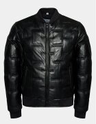 Serge Pariente Geacă de piele Clever Negru Slim Fit