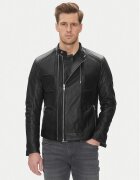 Serge Pariente Geacă de piele Couture Negru Slim Fit