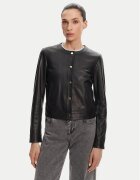 Serge Pariente Geacă de piele Marion Negru Slim Fit