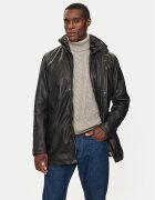 Serge Pariente Geacă de piele Parka Orio Negru Regular Fit