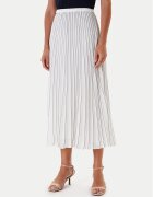 Tatuum Fustă plisată Mirama 1 T2510.172 Écru Relaxed Fit
