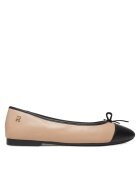 Tommy Hilfiger Balerini Toe Cap Leather Ballerina FW0FW08759 Écru