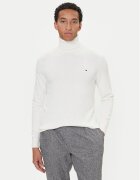 Tommy Hilfiger Bluză cu gât MW0MW28048 Écru Regular Fit