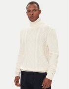 Tommy Hilfiger Bluză cu gât MW0MW40914 Écru Regular Fit