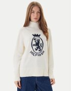 Tommy Hilfiger Bluză cu gât WW0WW46434 Écru Regular Fit