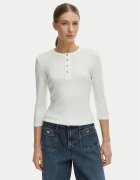 Tommy Hilfiger Bluză WW0WW49629 Écru Slim Fit