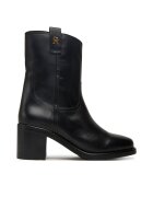 Tommy Hilfiger Botine Riding Lthr Mid Boot Block Heel FW0FW08776