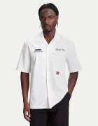 Tommy Hilfiger Cămașă F1 Movie Mechanics MW0MW41476 Écru Boxy Fit