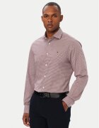 Tommy Hilfiger Cămașă Gingham MW0MW42931 Roșu închis Slim Fit