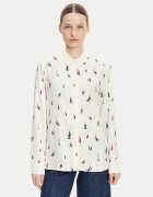 Tommy Hilfiger Cămașă WW0WW44036 Écru Relaxed Fit