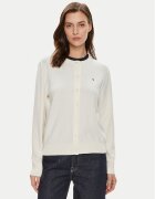 Tommy Hilfiger Cardigan WW0WW42370 Écru Regular Fit