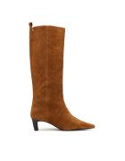 Tommy Hilfiger Cizme Kitten Heel Suede High Boot FW0FW09655